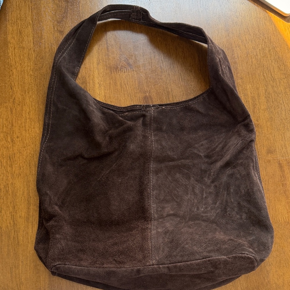 Genuine Italian Suede Hobo Bag